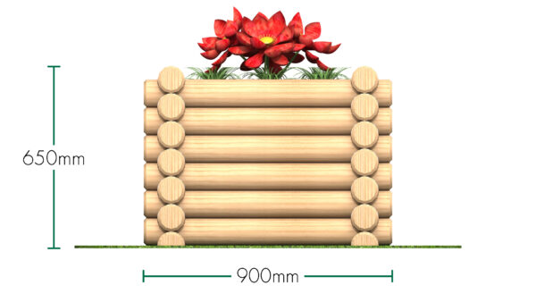 0.9m Round Log Planter - Image 4