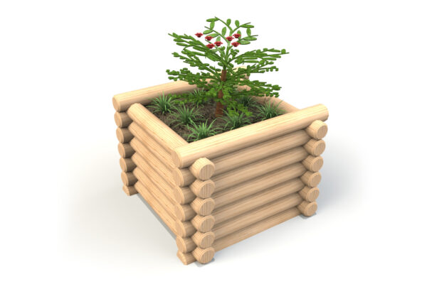 0.9m Round Log Planter