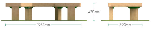 2m Half Hexagonal Seat - Image 5