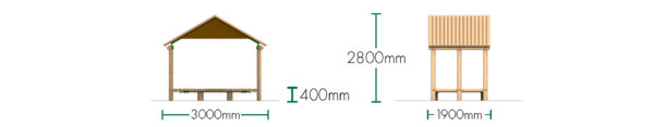 3.0 x 1.9m Shelter With Seats - Image 5