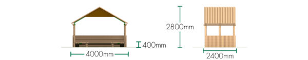 4.0 x 2.4m Shelter Half Clad Sides - Image 5