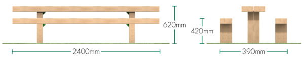 Bench and Table 2.4m - Image 5