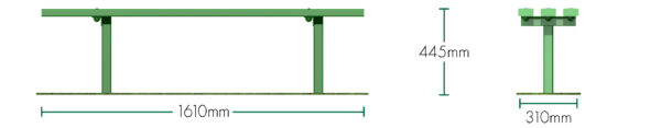 Steel Rednall Bench - Image 9