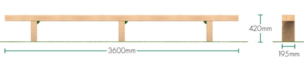 3.6m Sleeper Bench - Image 5