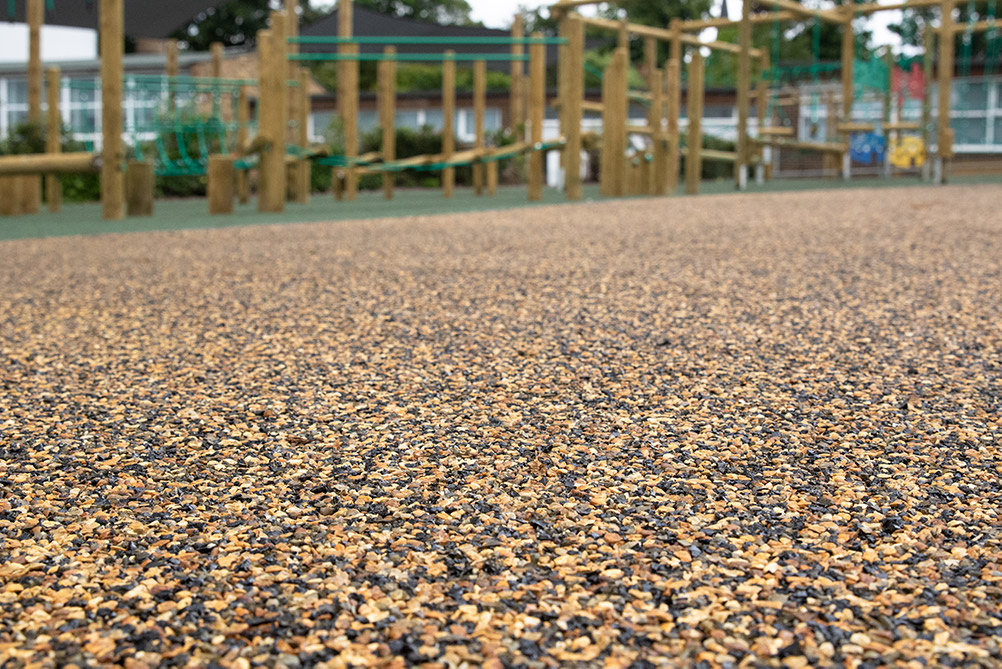 SafePave safety surfacing install in East London School