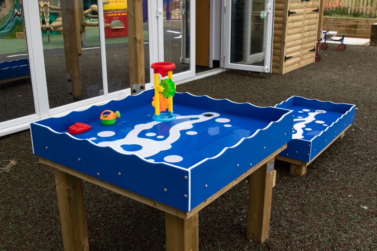 Play Equipment Sitting on Playground Rubber Mulch