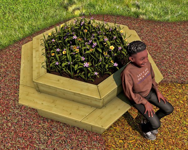 Hexagonal Planter Bench - Image 2